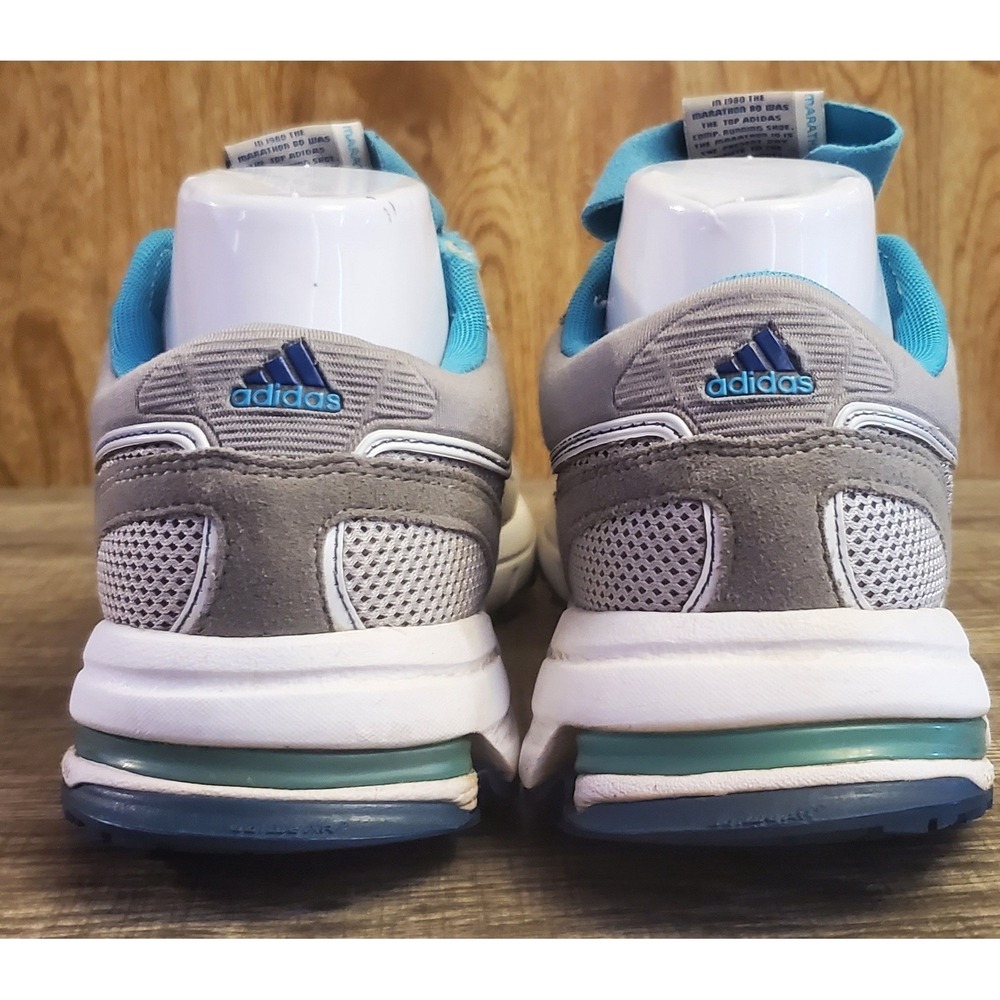Adidas‎ Marathon 10 Sneaker Shoes Women's Size 8 Gray Blue - Picture 4 of 12